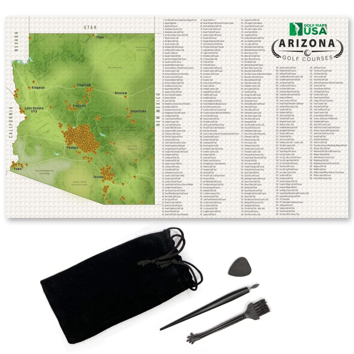 Arizona Golf Course Scratch Off Map - Image 2