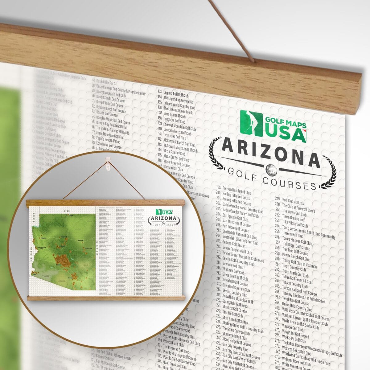 Arizona Golf Course Scratch Off Map - Image 6