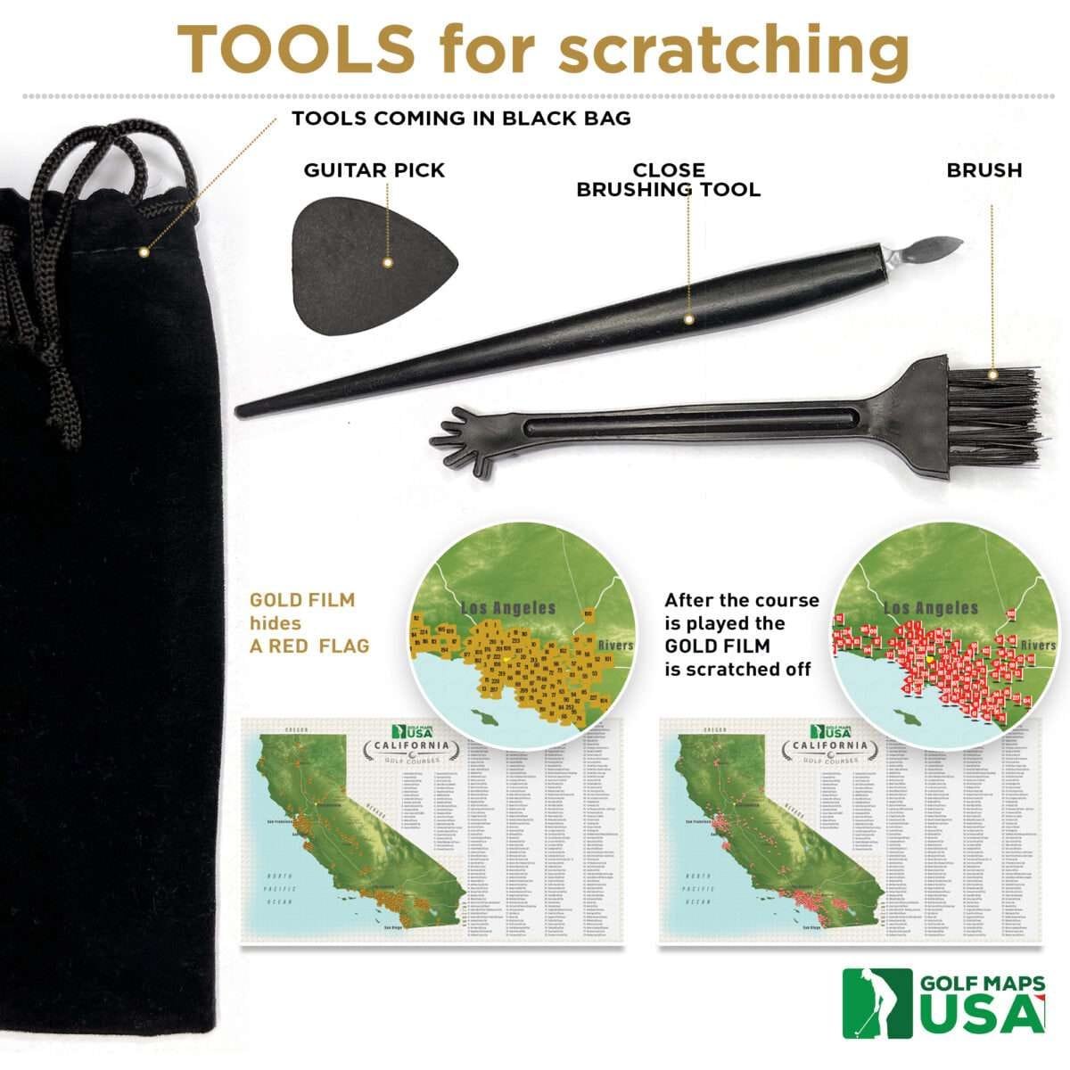 California Golf Course Scratch Off Map - Image 4