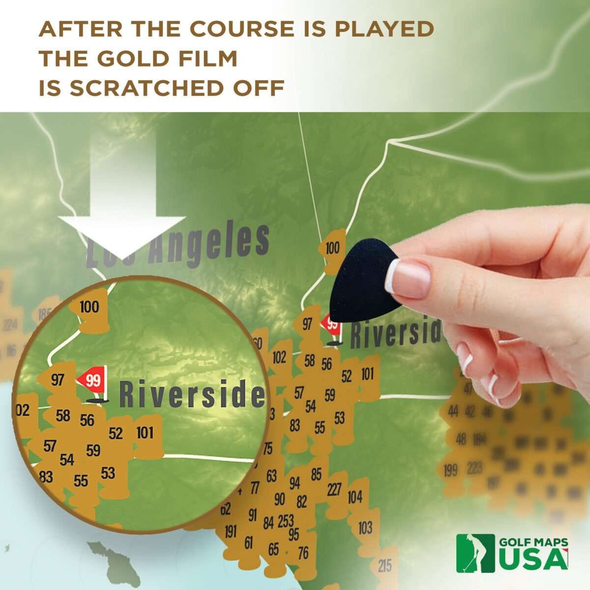 California Golf Course Scratch Off Map - Image 5