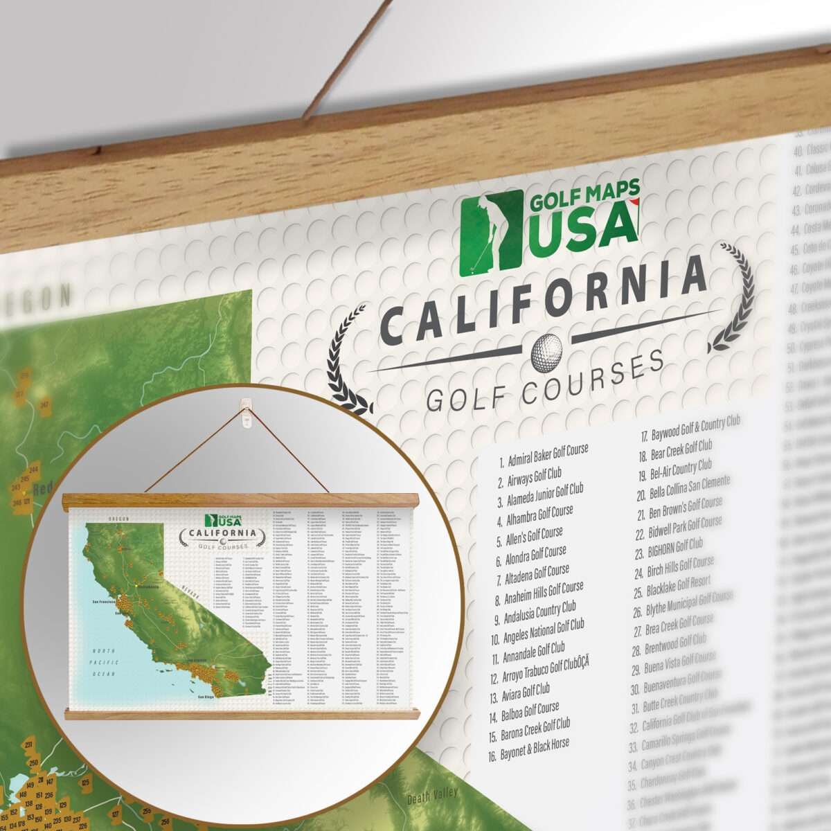 California Golf Course Scratch Off Map - Image 6