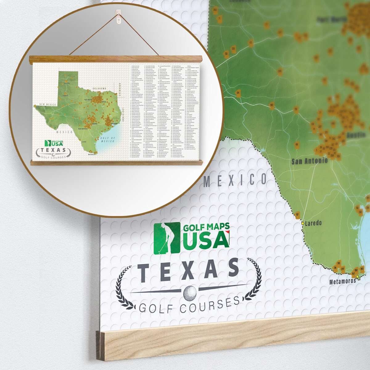 Texas Golf Course Scratch Off Map - Image 6